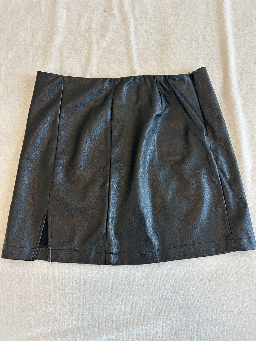 Women’s Black Leather Skirt